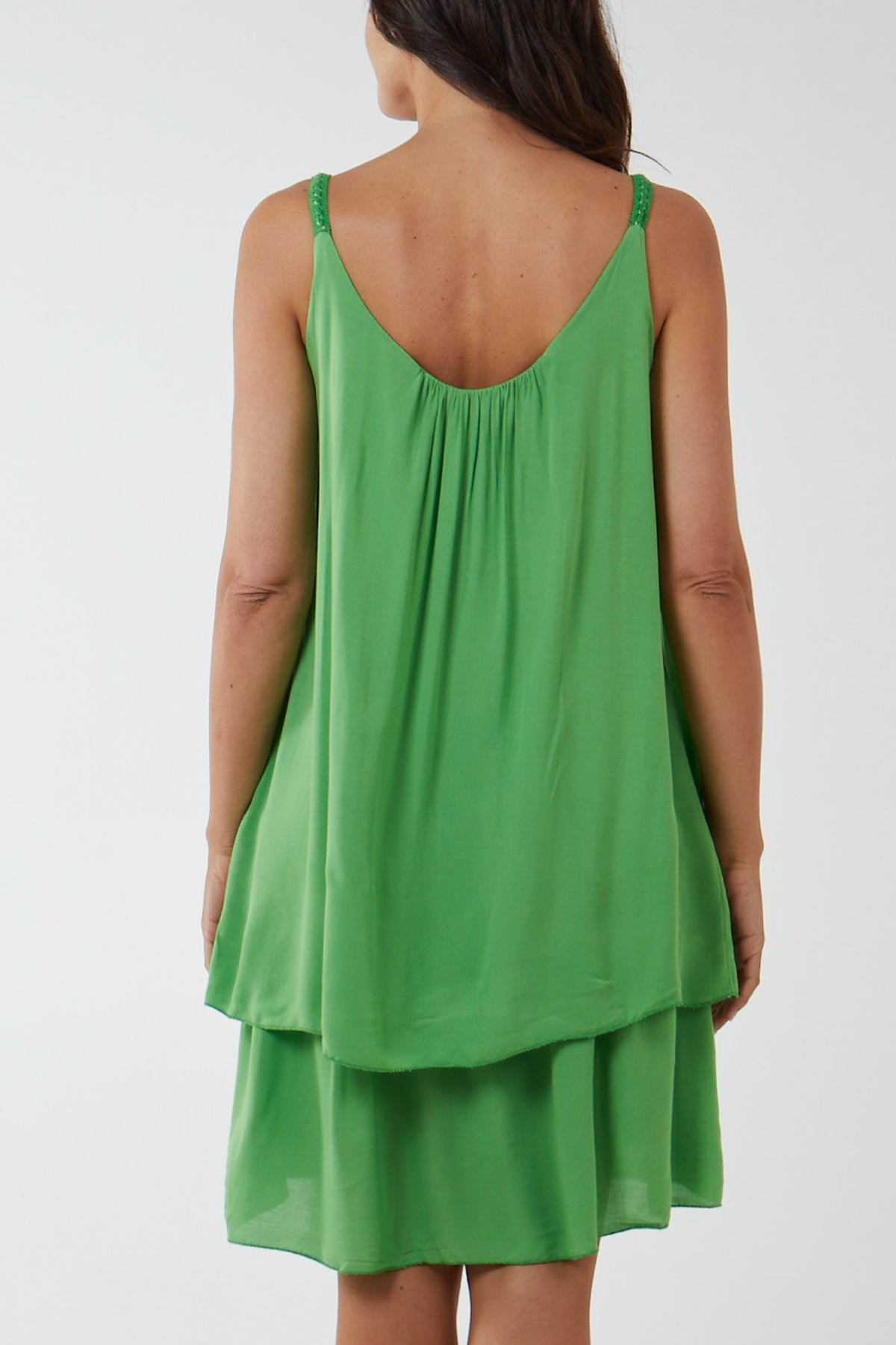 Double Layer Cami Strap Dress For Women  - Dropwear