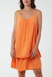 Double Layer Cami Strap Dress For Women  - Dropwear