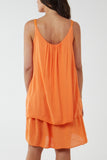 Double Layer Cami Strap Dress For Women  - Dropwear