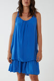 Beige Double Layer Cami Strap Dress For Women ONE SIZE - Dropwear