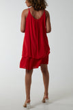 Double Layer Cami Strap Dress For Women  - Dropwear