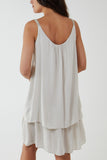 Apple Green Double Layer Cami Strap Dress For Women ONE SIZE - Dropwear