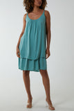 Double Layer Cami Strap Dress For Women  - Dropwear