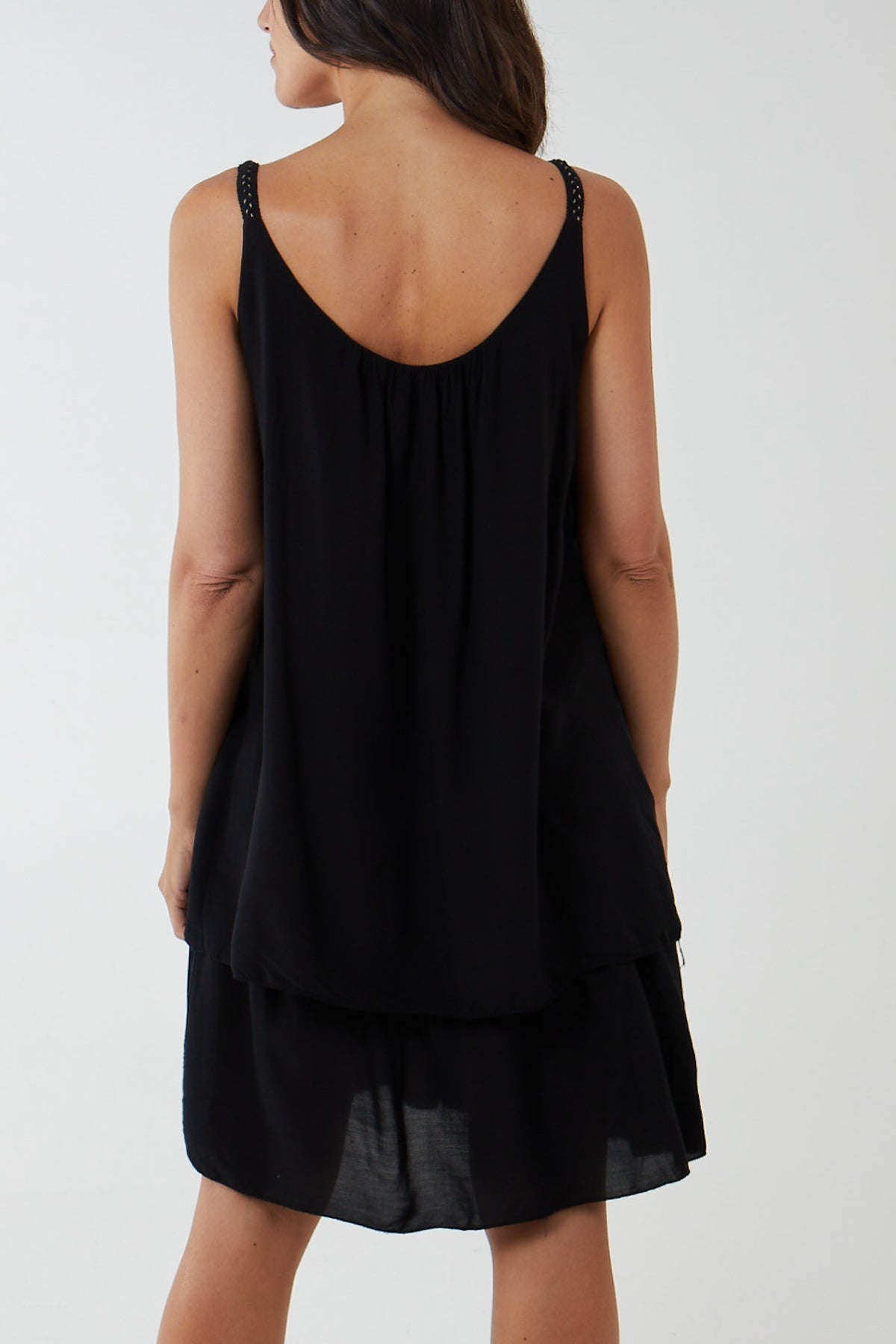 Denim Double Layer Cami Strap Dress For Women ONE SIZE - Dropwear