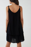 Denim Double Layer Cami Strap Dress For Women ONE SIZE - Dropwear
