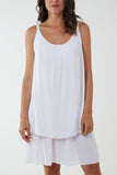 Red Double Layer Cami Strap Dress For Women ONE SIZE - Dropwear