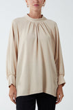 High Neck Batwing Sleeve Blouse For Women  - Dropwear