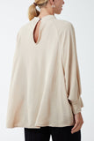 High Neck Batwing Sleeve Blouse For Women  - Dropwear