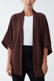 Camel Waffle Texture Jersey Kimono Jacket For Women ONE SIZE - Dropwear