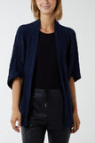 Waffle Texture Jersey Kimono Jacket For Women  - Dropwear