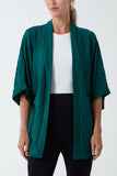 Waffle Texture Jersey Kimono Jacket For Women  - Dropwear