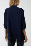 Waffle Texture Jersey Kimono Jacket For Women  - Dropwear