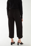 Wide Leg Plisse Drawstring Trousers For Women  - Dropwear