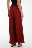 Jade Wide Leg Plisse Drawstring Trousers For Women ONE SIZE - Dropwear