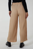 Wide Leg Plisse Drawstring Trousers For Women  - Dropwear