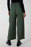 Wide Leg Plisse Drawstring Trousers For Women  - Dropwear