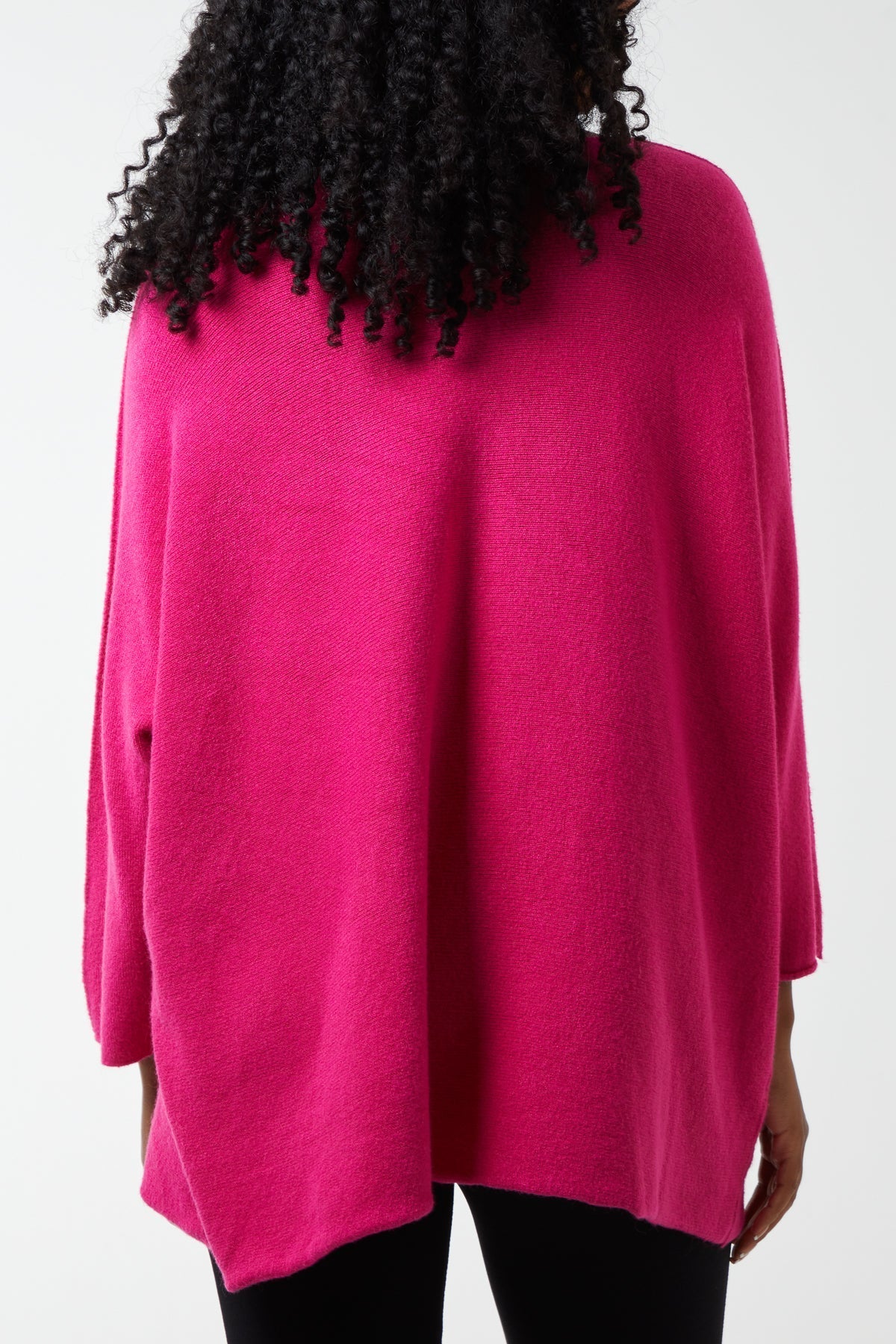 V-Neck Oversized Fine Knit Jumper For Women  - Dropwear