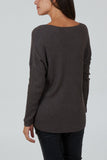 Wool Blend V-Neck Ribbed Fitted Jumper For Women  - Dropwear