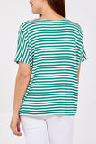 Candy Pink V-Neck Stripe T-Shirt For Women ONE SIZE - Dropwear
