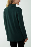 Roll Neck Fine Knit Jumper For Women  - Dropwear