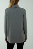 Jade Roll Neck Fine Knit Jumper For Women ONE SIZE - Dropwear