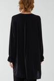 Glitter Lurex Ruffle Flounce Button Blouse For Women  - Dropwear
