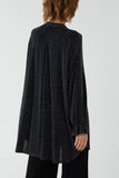 Silver Glitter Lurex Ruffle Flounce Button Blouse For Women ONE SIZE - Dropwear