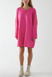 Lilac Oversized Sweat Shirt Mini Dress For Women ONE SIZE - Dropwear