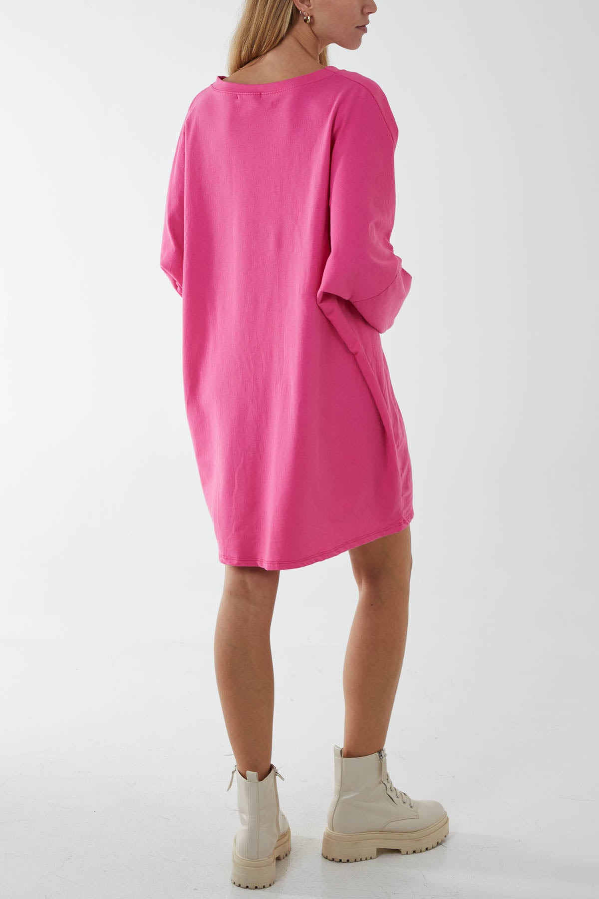 Apple Green Oversized Sweat Shirt Mini Dress For Women ONE SIZE - Dropwear