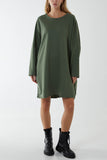 Sugar Pink Oversized Sweat Shirt Mini Dress For Women ONE SIZE - Dropwear