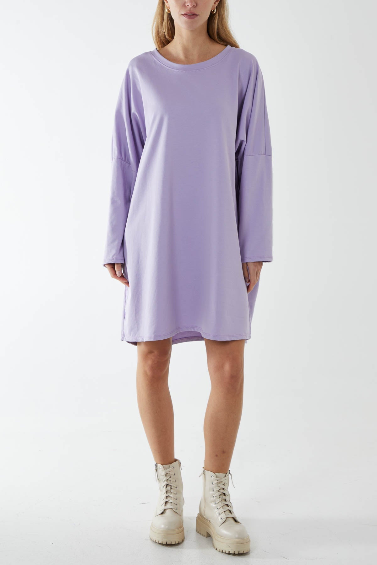 Oversized Sweat Shirt Mini Dress For Women  - Dropwear