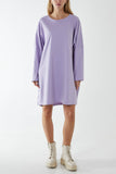 Oversized Sweat Shirt Mini Dress For Women  - Dropwear