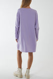 Oversized Sweat Shirt Mini Dress For Women  - Dropwear