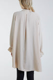 Flounce Poly Crepe Oversized Shirt For Women  - Dropwear