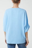 V-Neck Centre Front Tie Hem Blouse For Women  - Dropwear