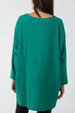 Diamante Leopard Shoulder Detail Blouse For Women  - Dropwear