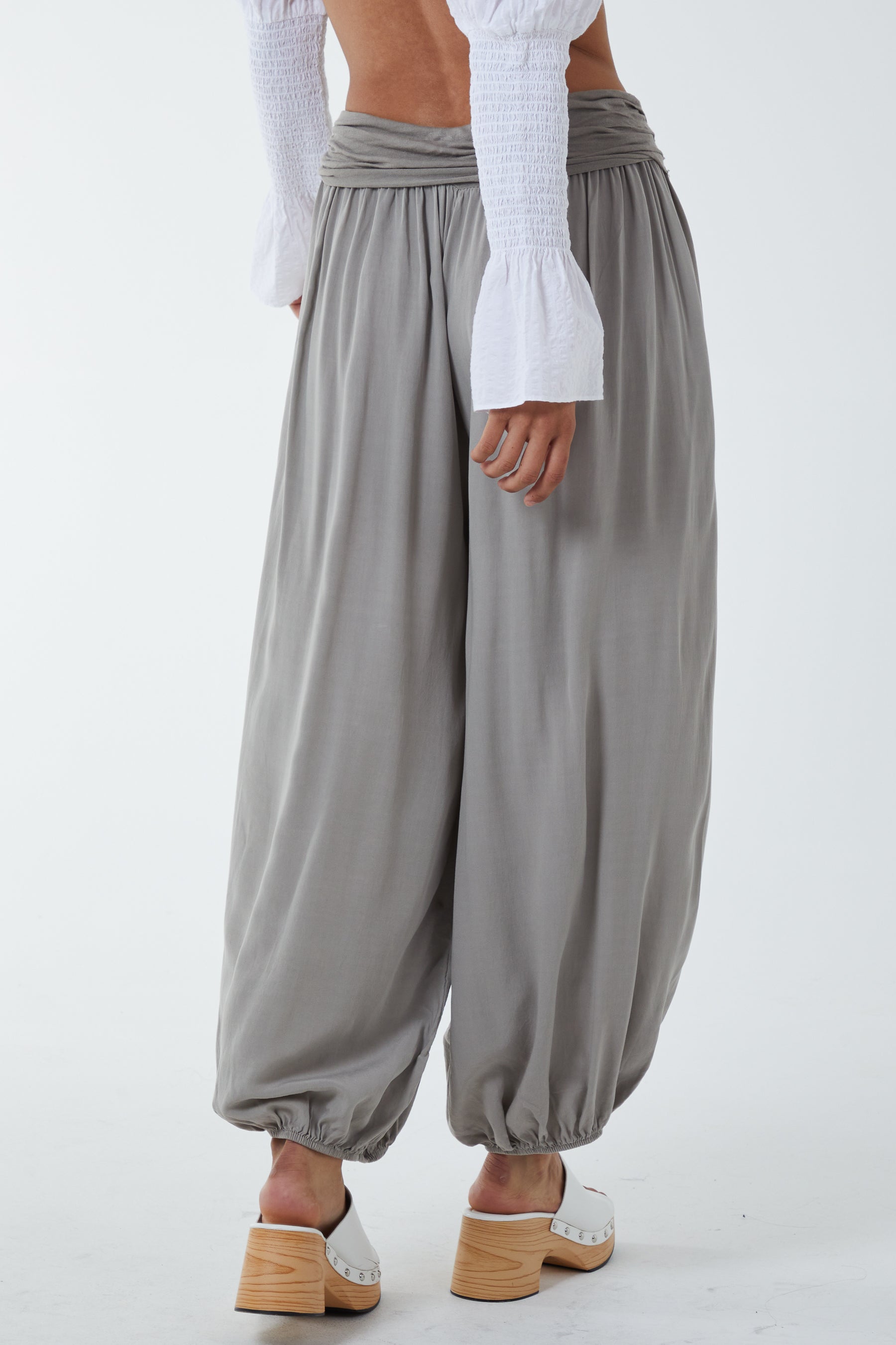 Jade Harem Jersey Waistband Trousers For Women ONE SIZE - Dropwear