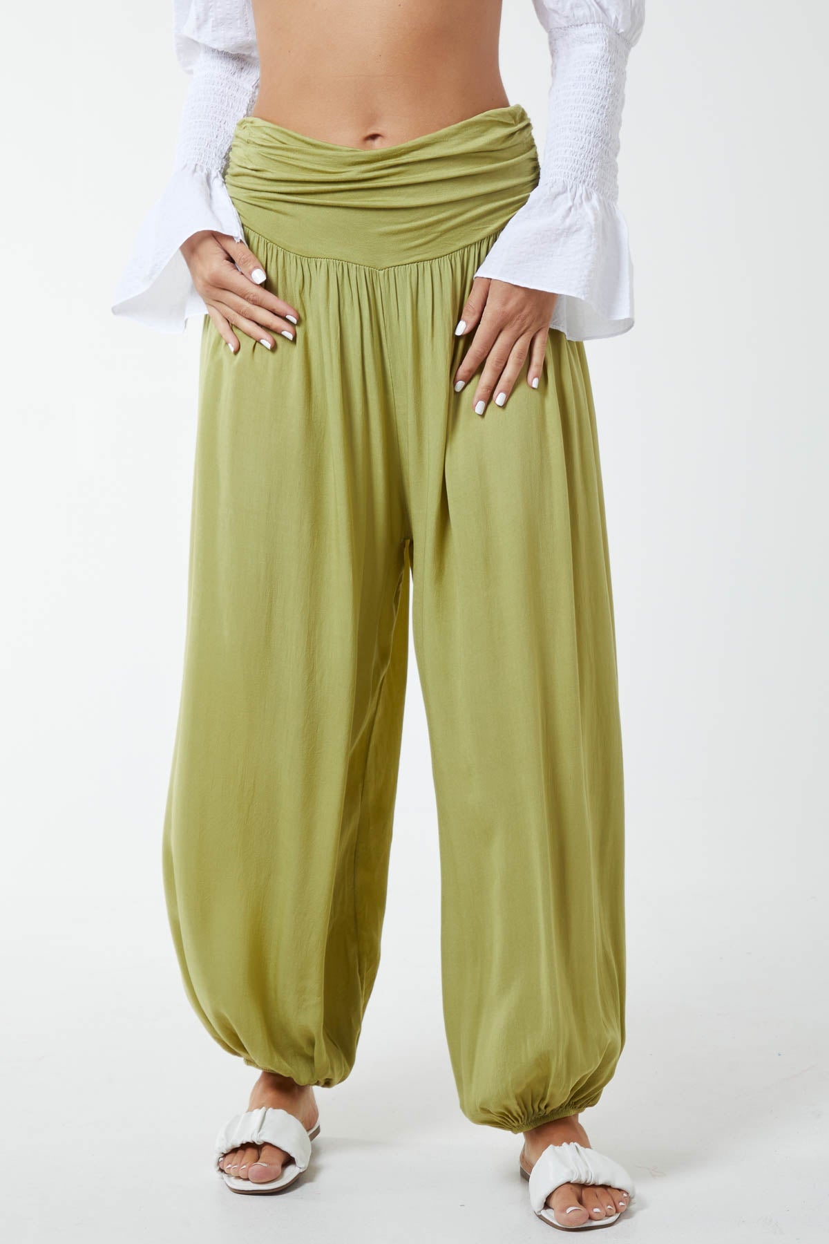 Harem Jersey Waistband Trousers For Women  - Dropwear