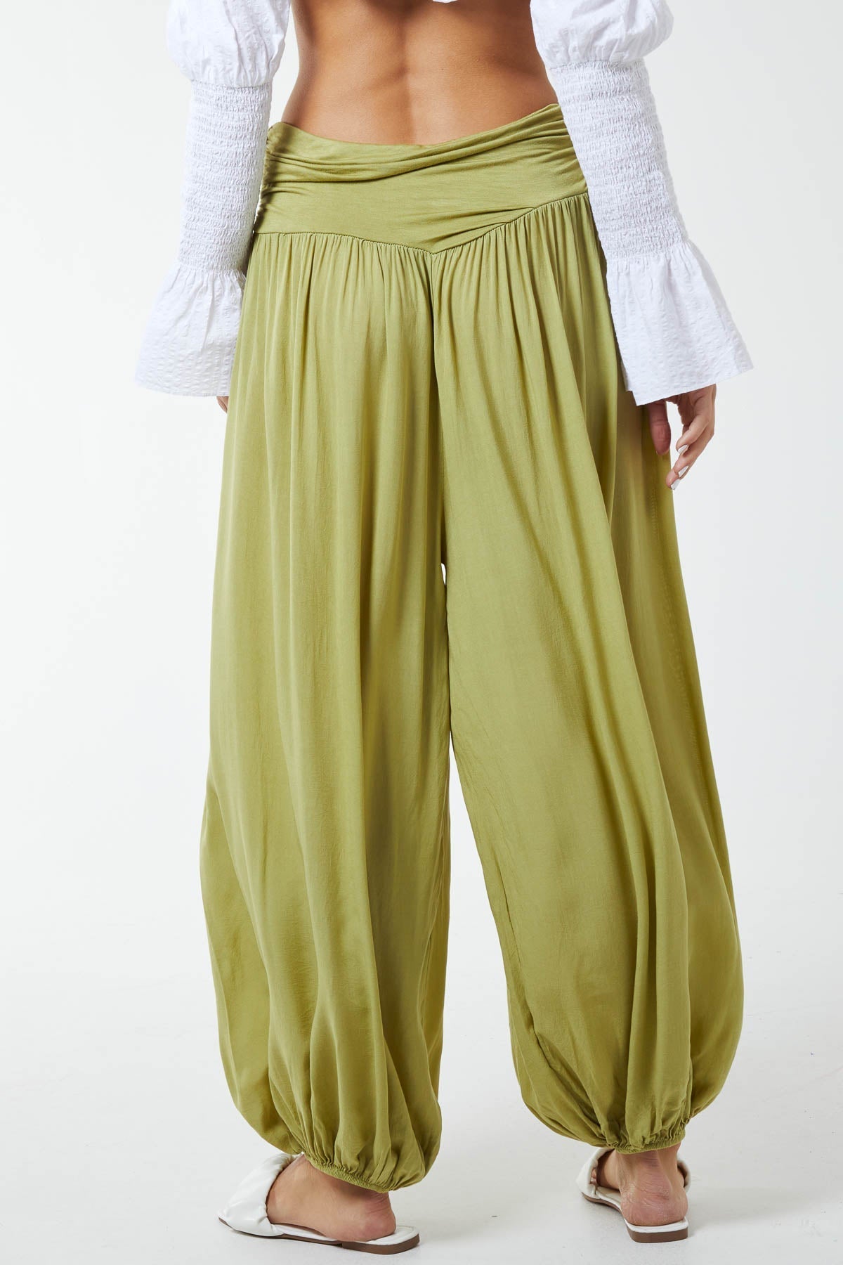 Harem Jersey Waistband Trousers For Women  - Dropwear