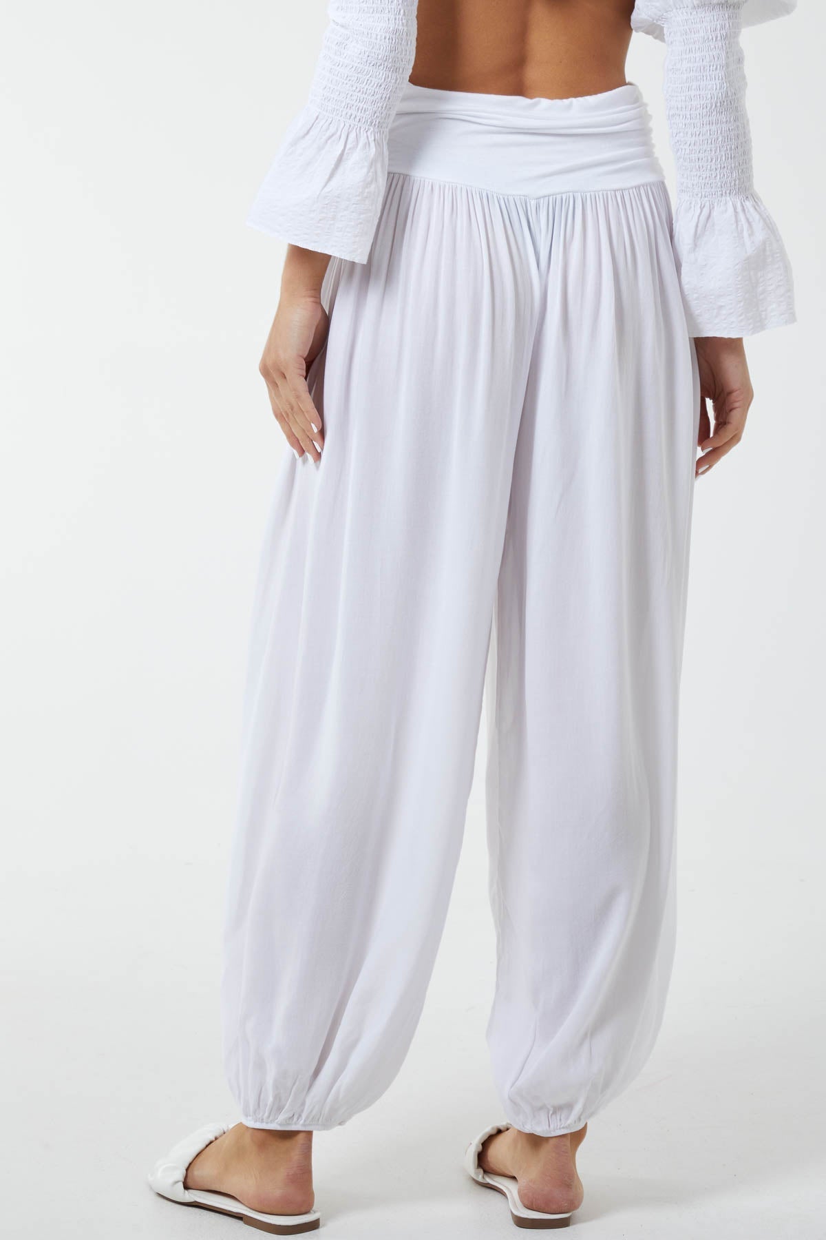 Harem Jersey Waistband Trousers For Women  - Dropwear