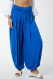 Mocha Harem Jersey Waistband Trousers For Women ONE SIZE - Dropwear