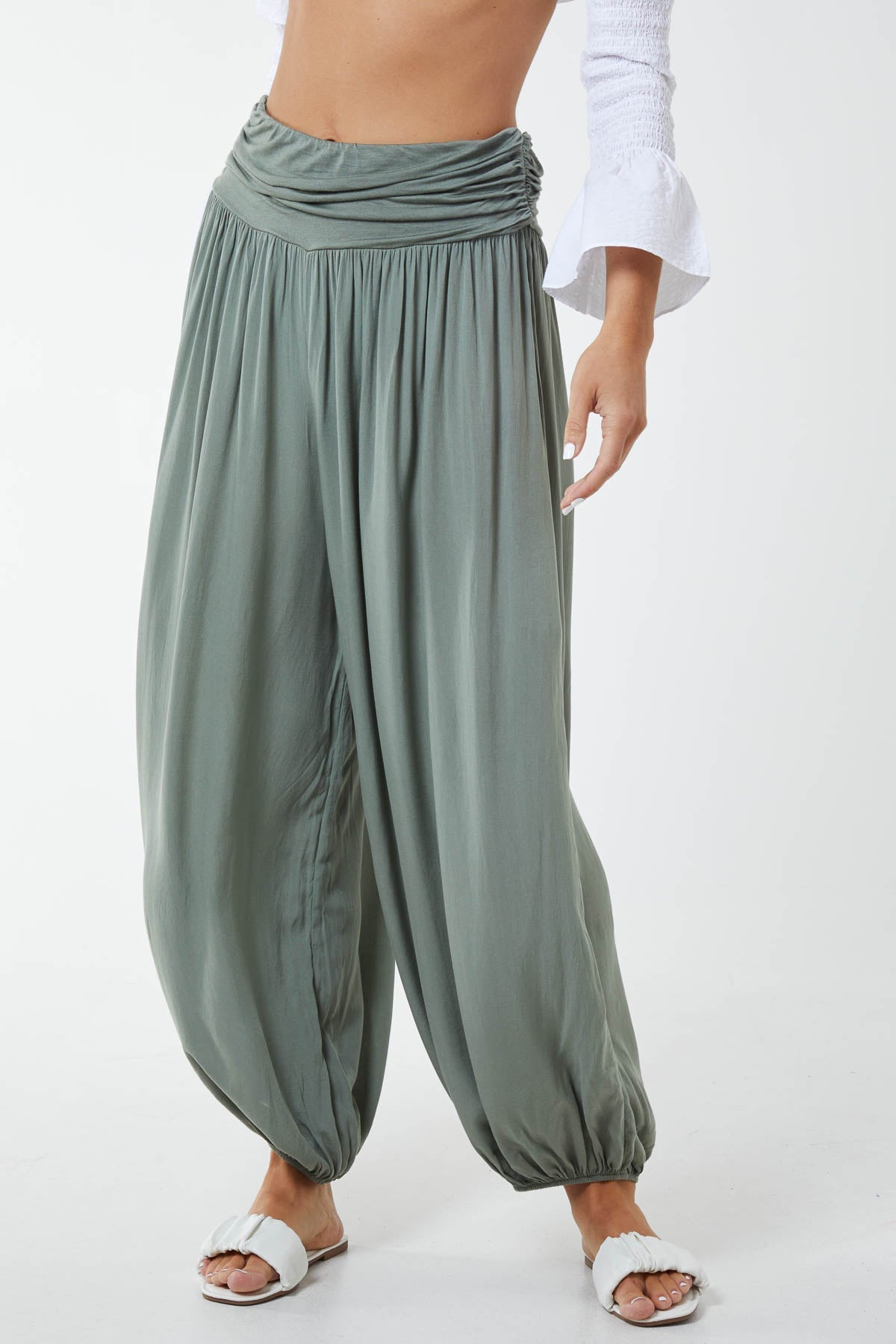 Harem Jersey Waistband Trousers For Women  - Dropwear