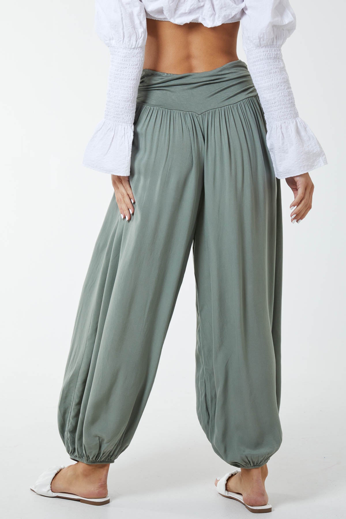 Harem Jersey Waistband Trousers For Women  - Dropwear