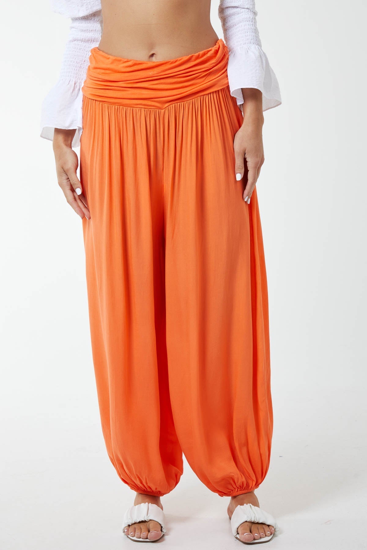 Harem Jersey Waistband Trousers For Women  - Dropwear