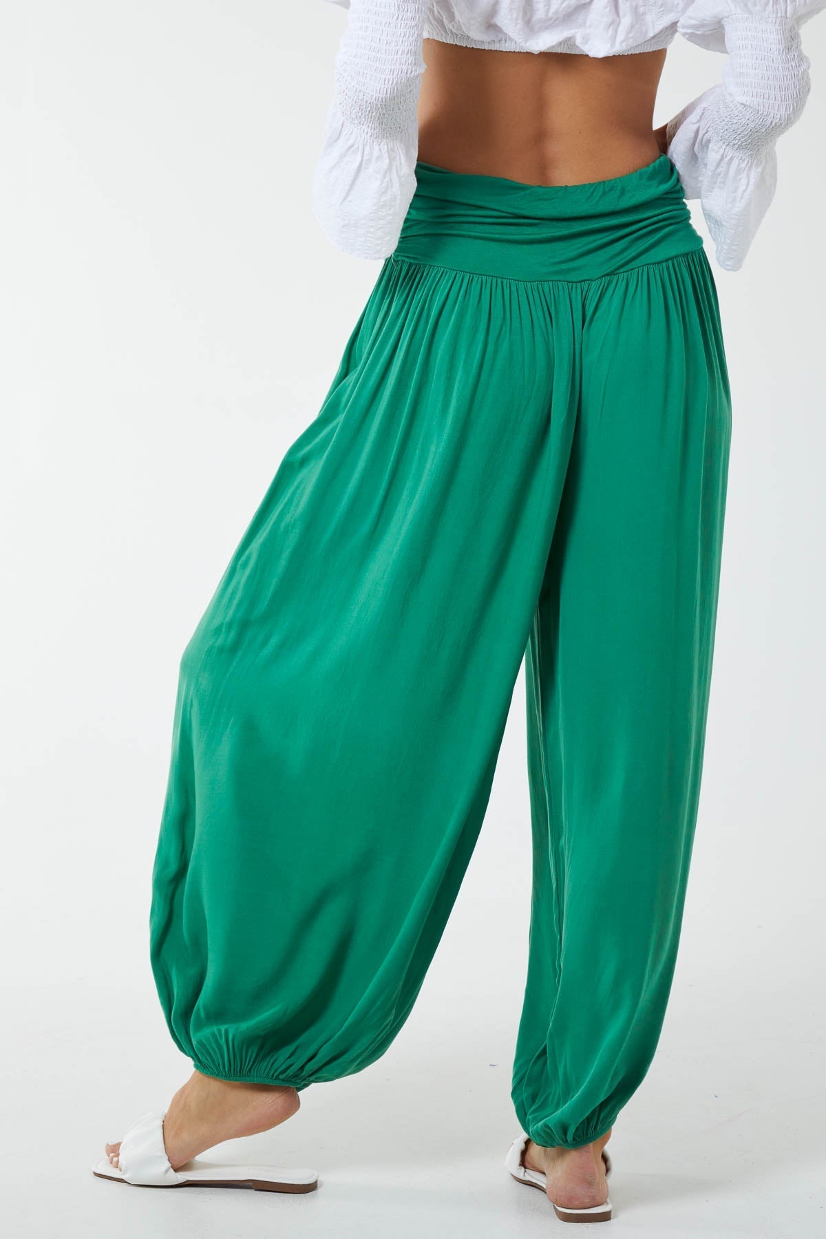 Harem Jersey Waistband Trousers For Women  - Dropwear