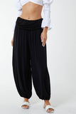 Harem Jersey Waistband Trousers For Women  - Dropwear