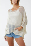 Lilac Two Pocket Crochet Blouse For Women ONE SIZE - Dropwear