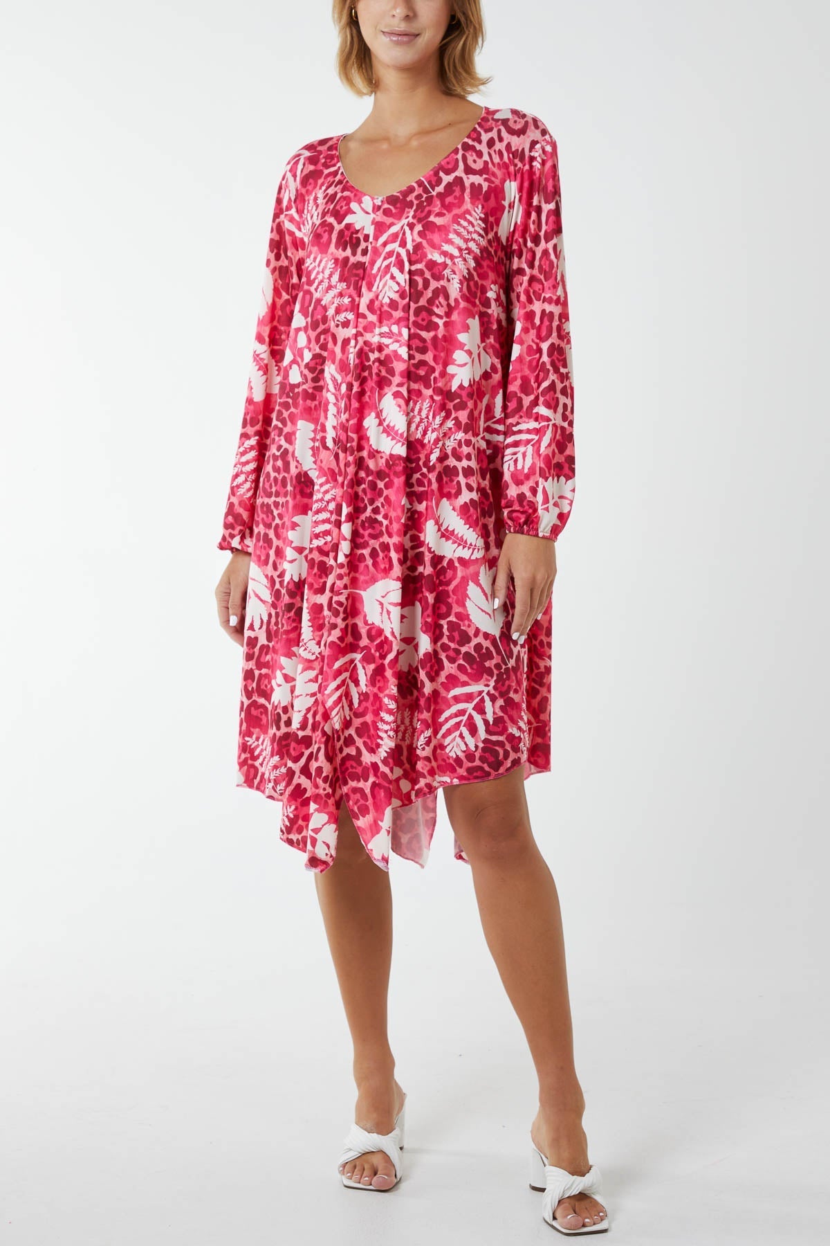 Jade Animal Printed Trapeze Swing Dress For Women ONE SIZE - Dropwear