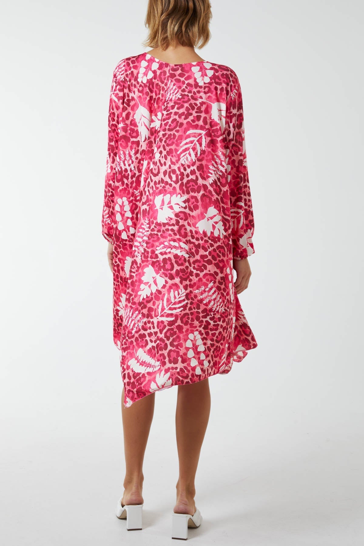 Animal Printed Trapeze Swing Dress For Women  - Dropwear