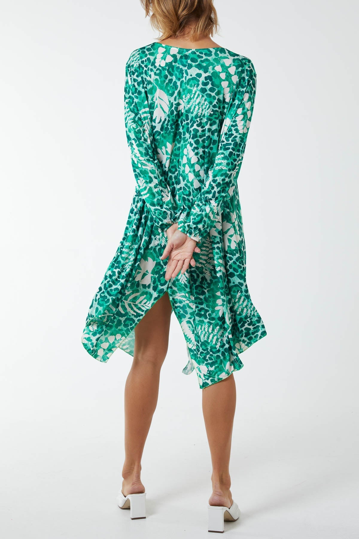 Animal Printed Trapeze Swing Dress For Women  - Dropwear
